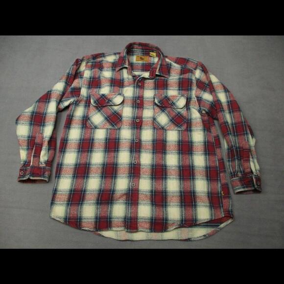 Men's Moose Creek 100% cotton extra thick flannel plaid long sleeve XL shirt - Picture 1 of 9
